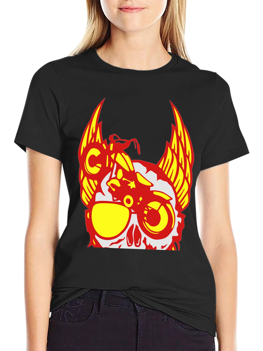 Skull Rider T-Shirt - Edgy Graphic Tee