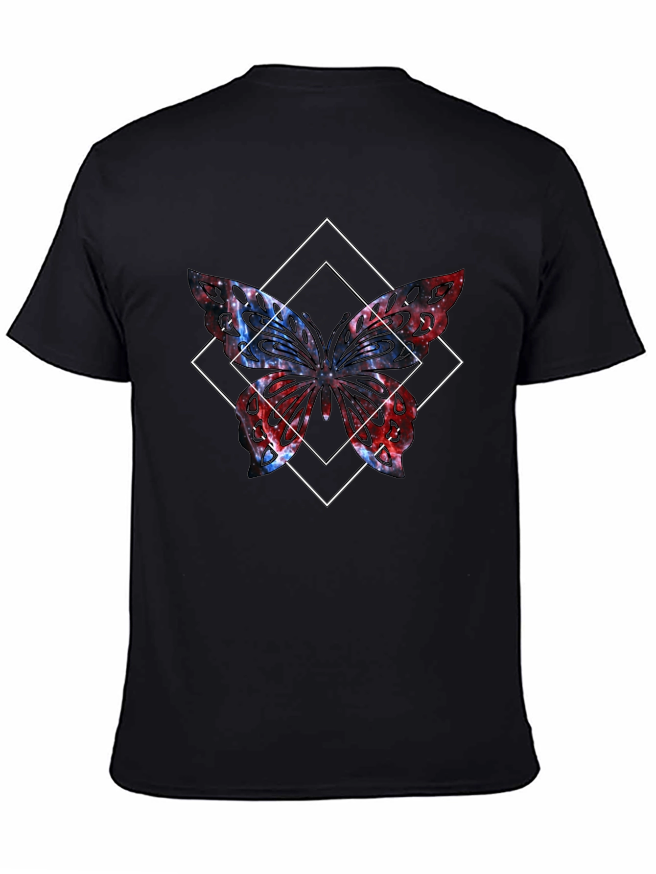 Butterfly Graphic Tee - Mens Black T-Shirt