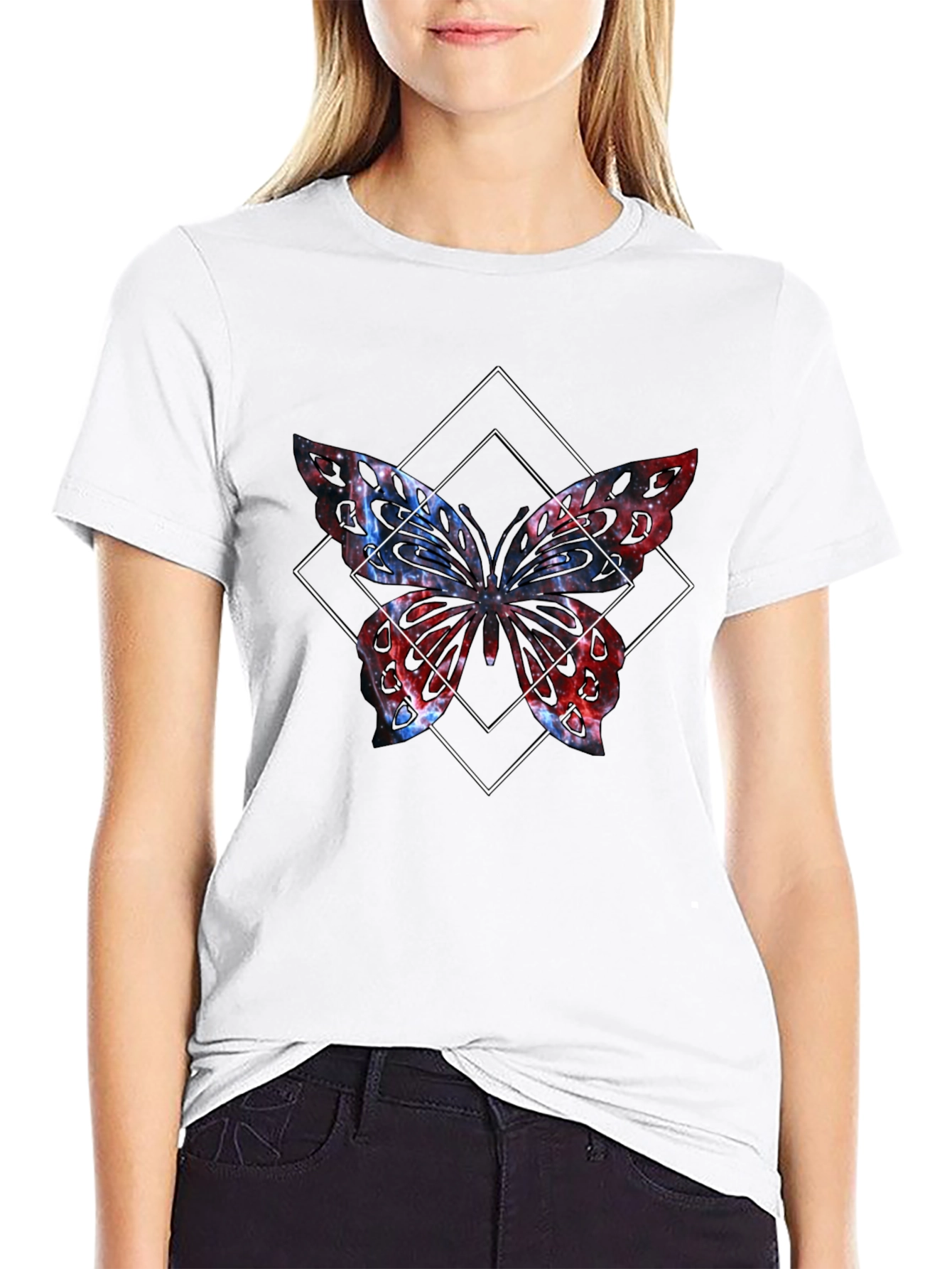 Butterfly Graphic Tee - Mens Black T-Shirt
