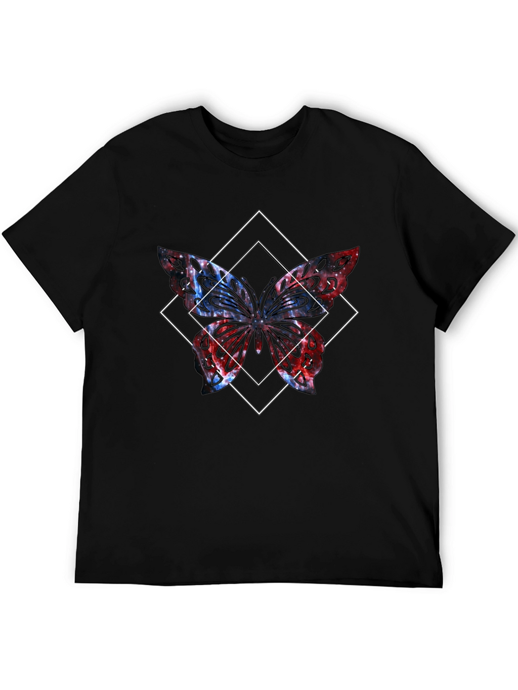 Butterfly Graphic Tee - Mens Black T-Shirt