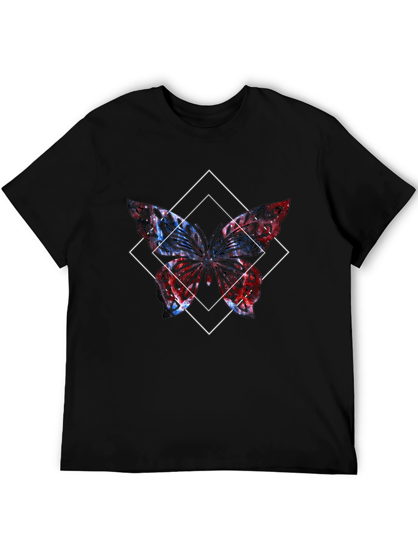 Butterfly Graphic Tee - Mens Black T-Shirt
