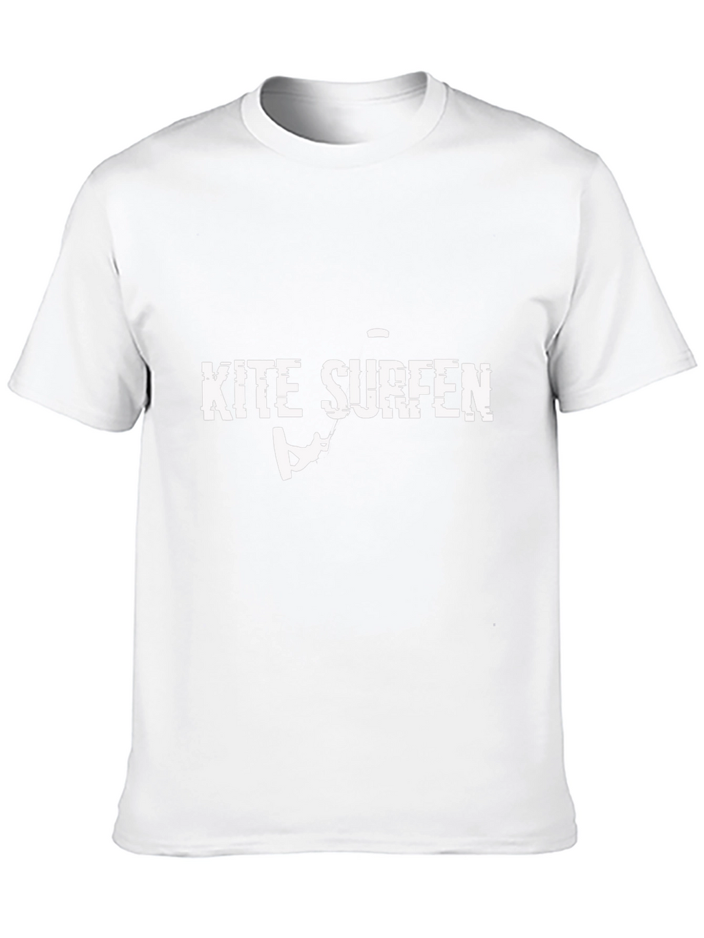 Kite Surfing Graphic Tee - Black Cotton