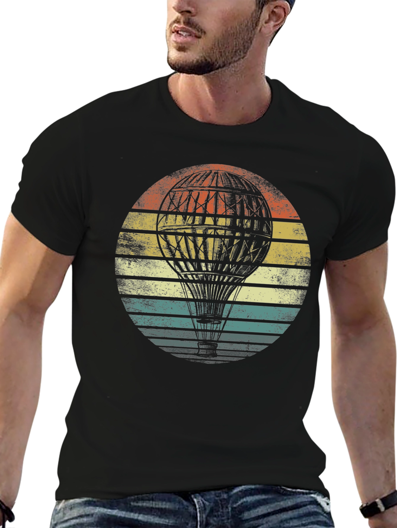 Vintage Hot Air Balloon Graphic Tee