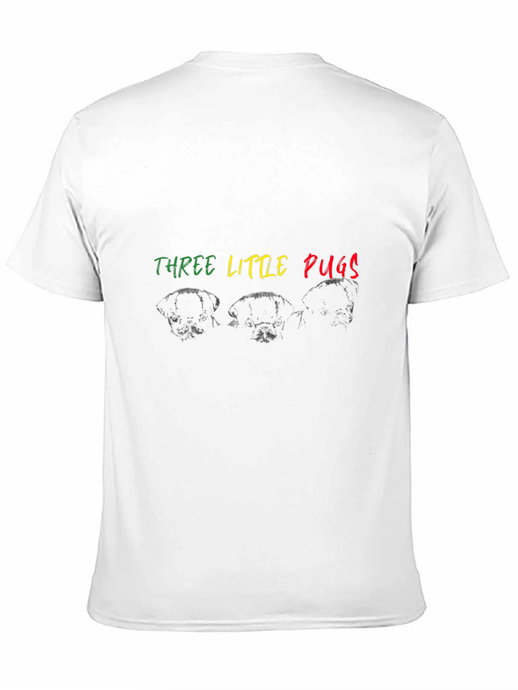 Three Little Pugs Graphic Tee - Black