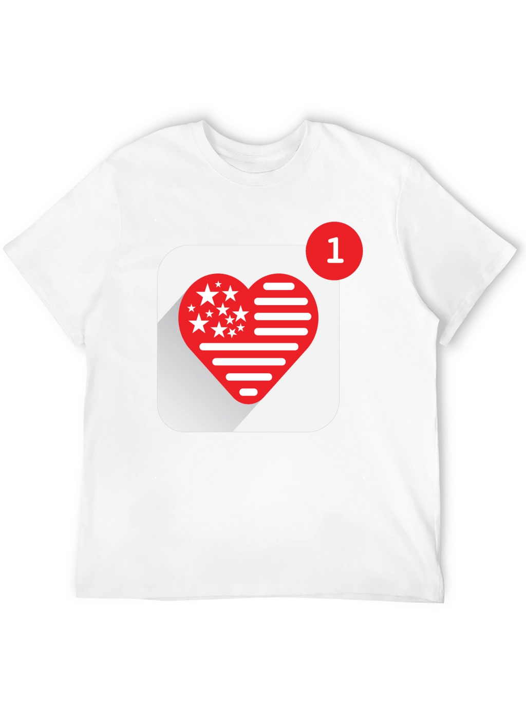 Heart Notification Graphic Tee - Black