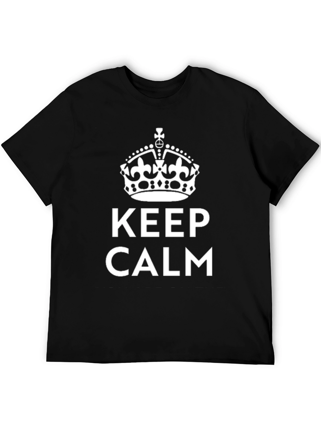 Keep Calm Crown Black T-Shirt