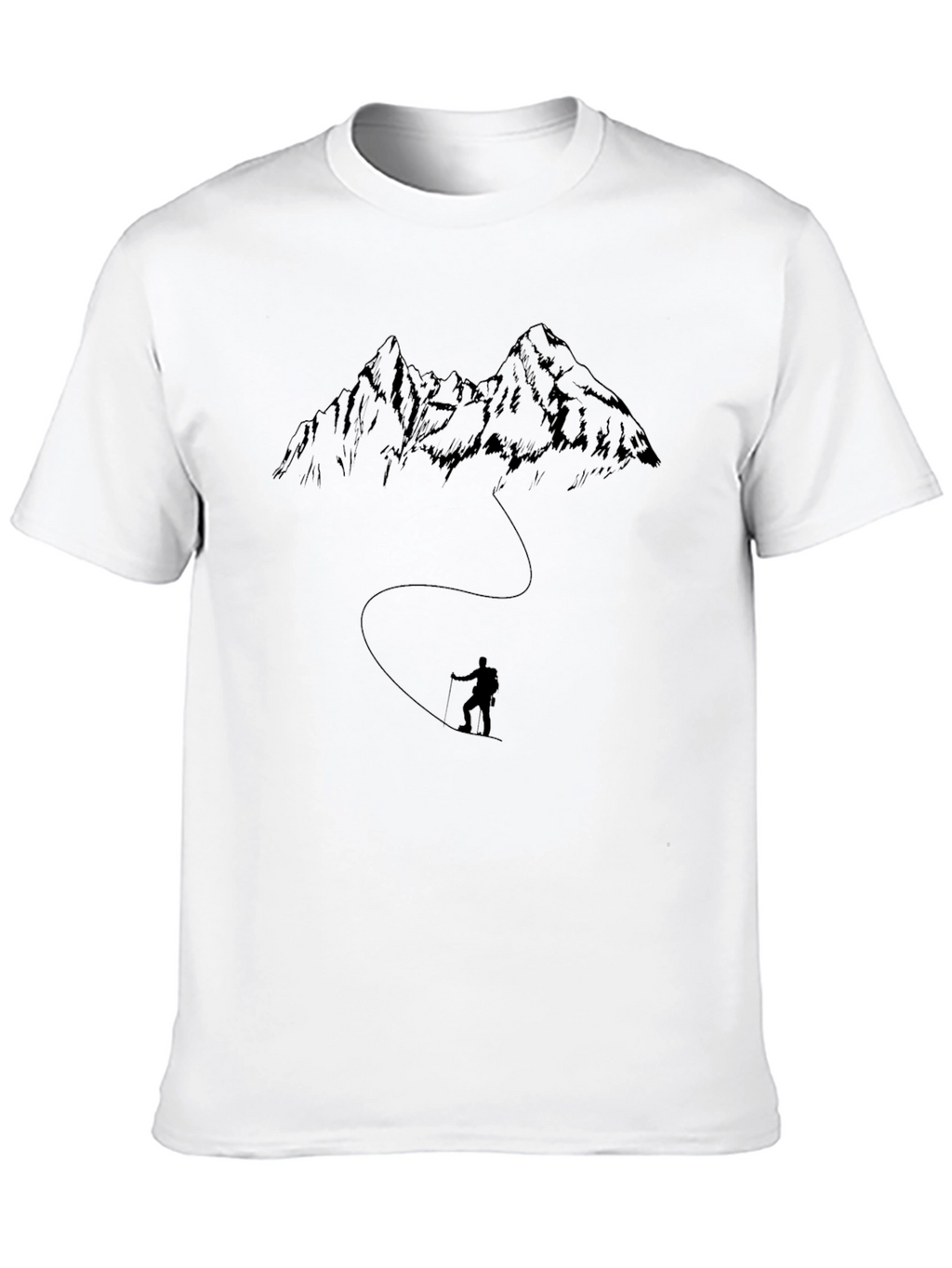 Mountain Hiker Graphic Tee - Black