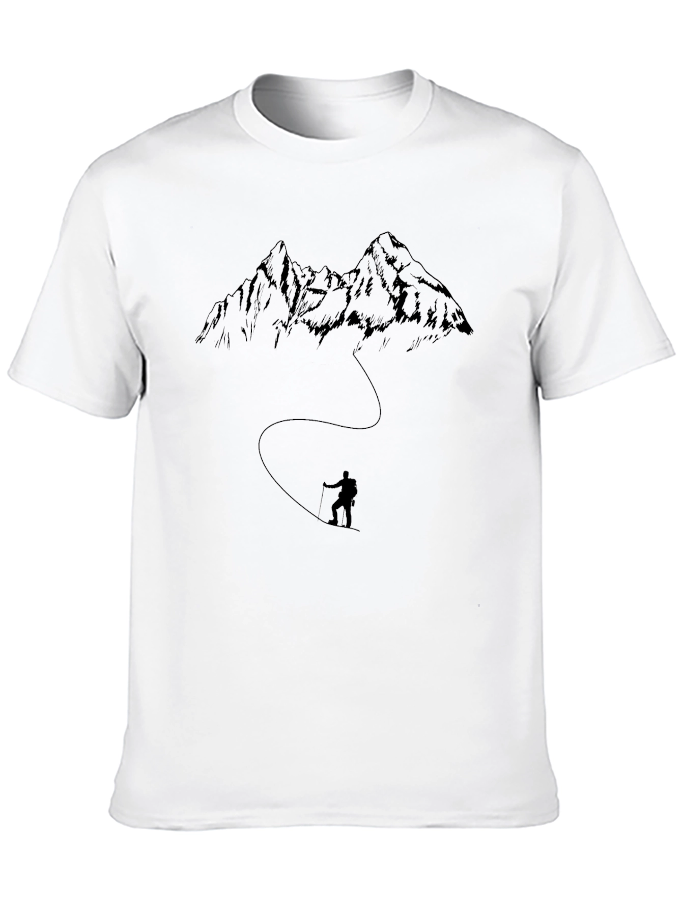 Mountain Hiker Graphic Tee - Black