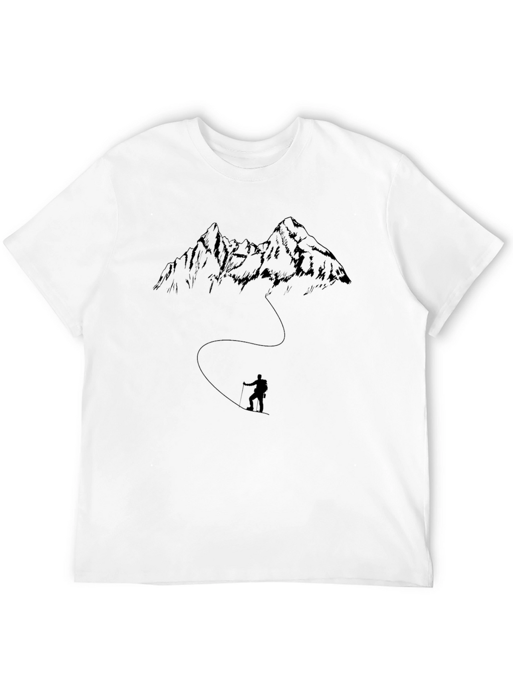 Mountain Hiker Graphic Tee - Black