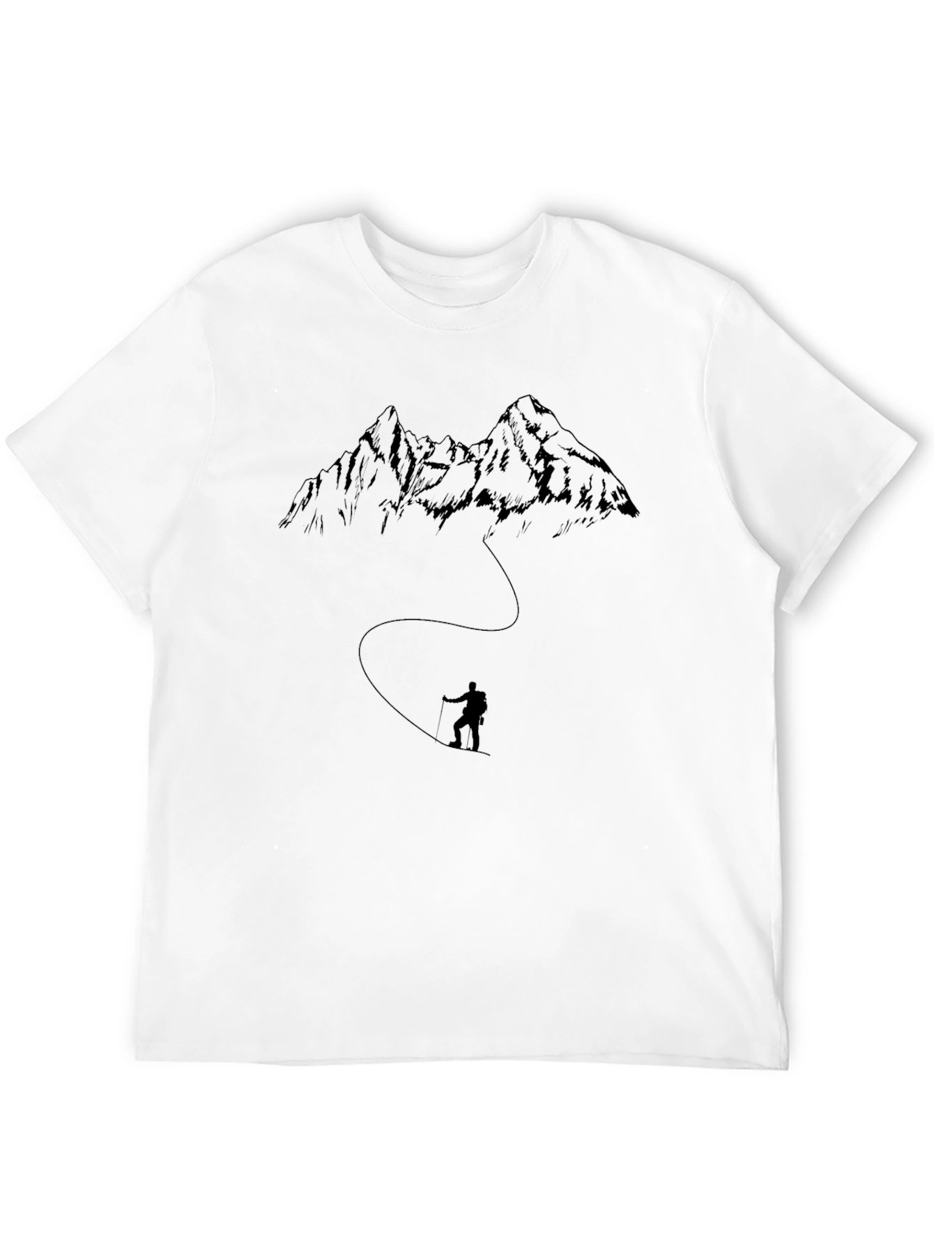 Mountain Hiker Graphic Tee - Black