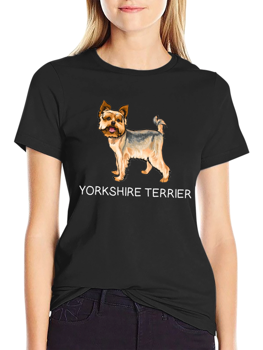 Yorkshire Terrier Graphic Black T-Shirt