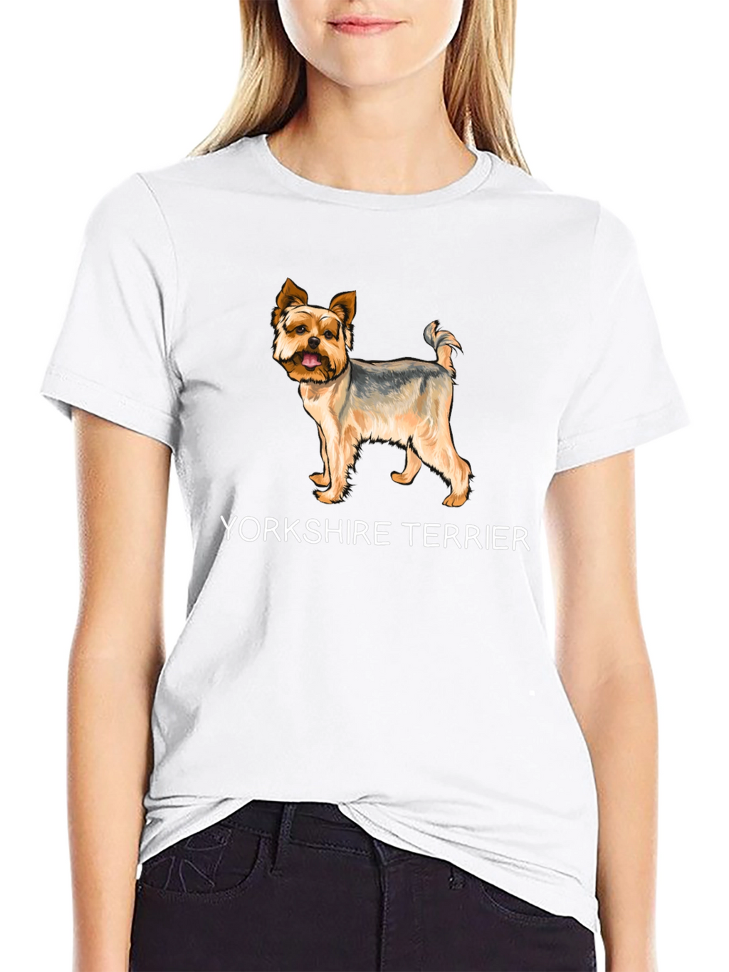 Yorkshire Terrier Graphic Black T-Shirt