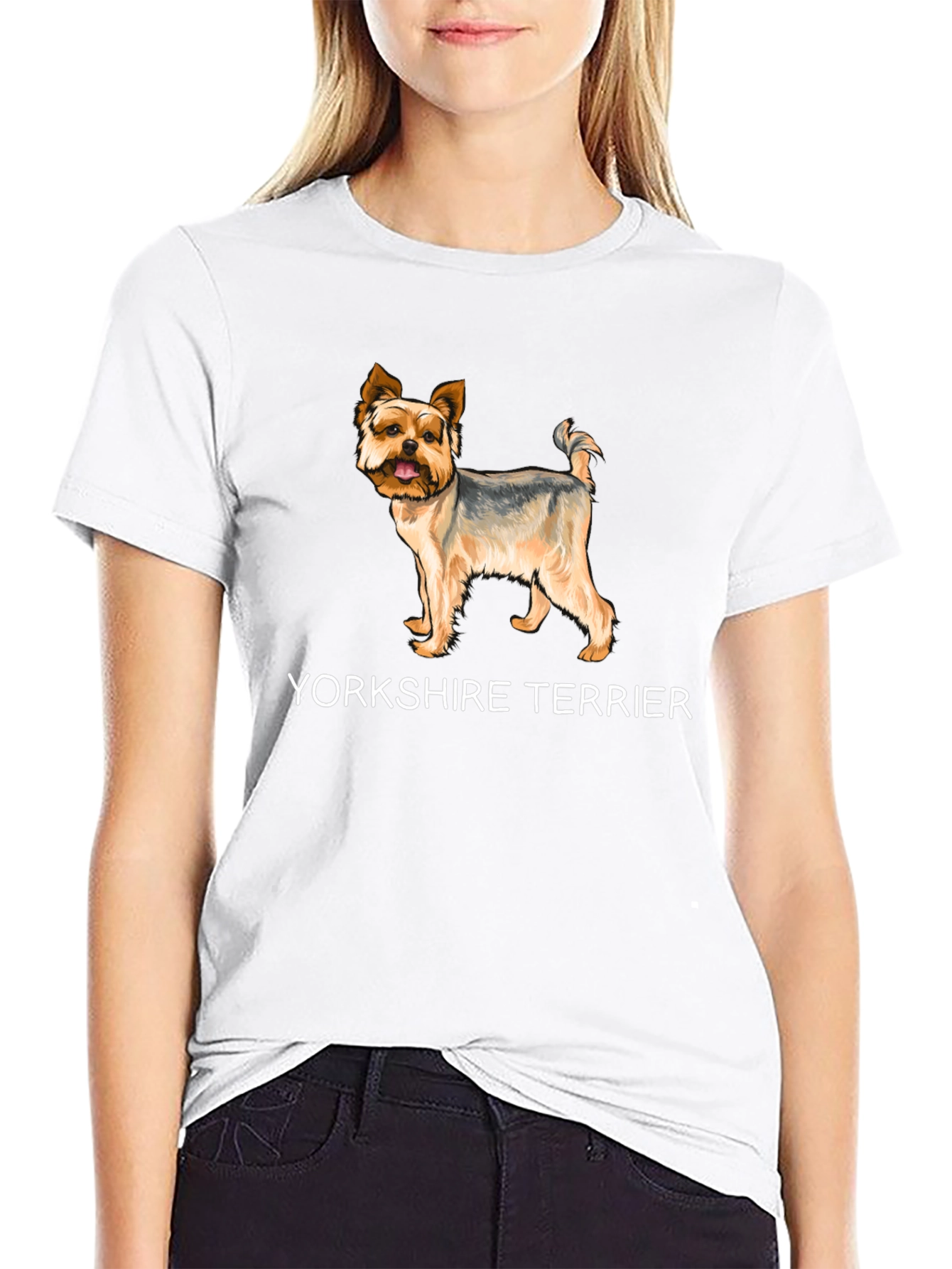 Yorkshire Terrier Graphic Black T-Shirt