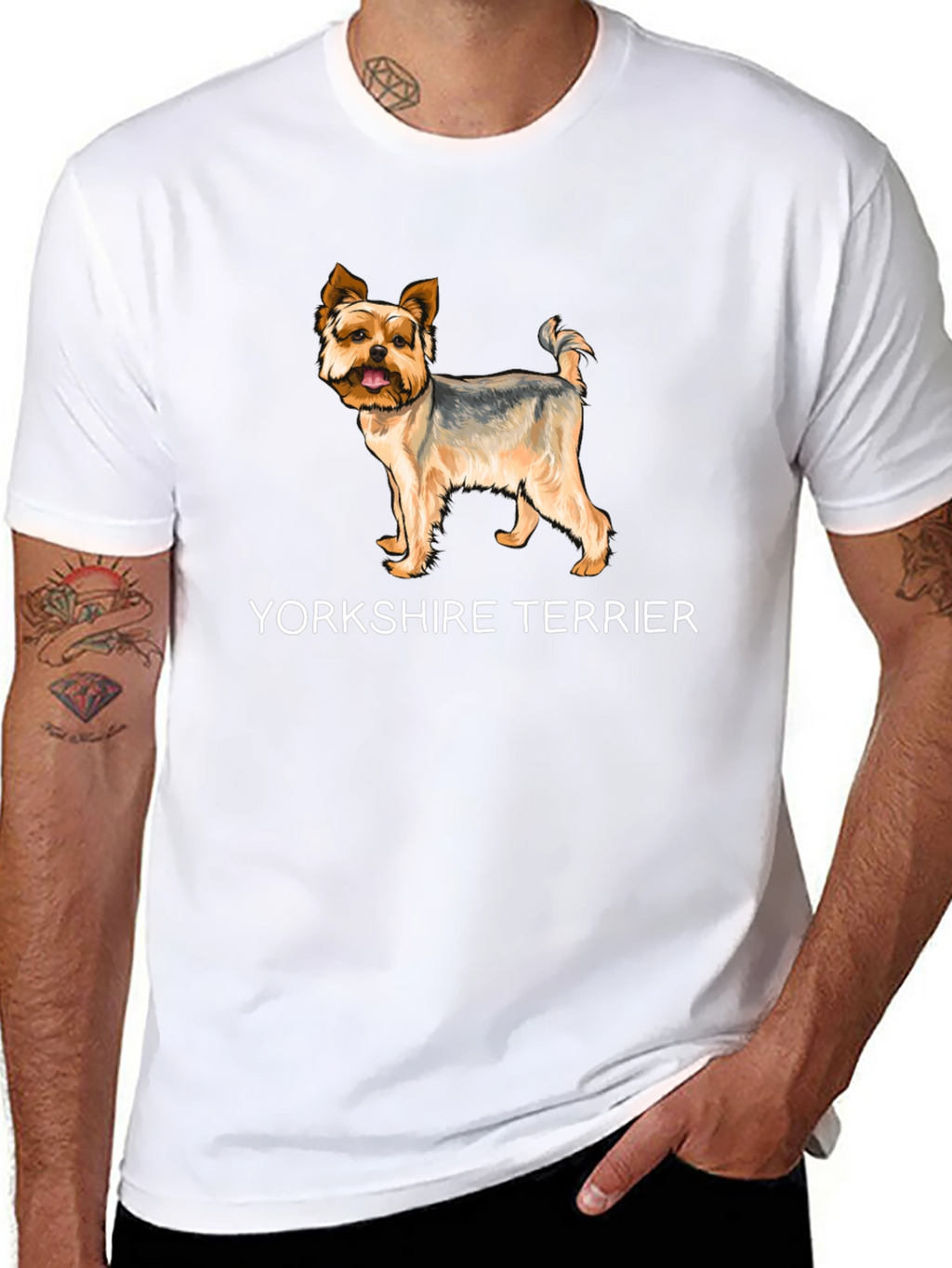 Yorkshire Terrier Graphic Black T-Shirt