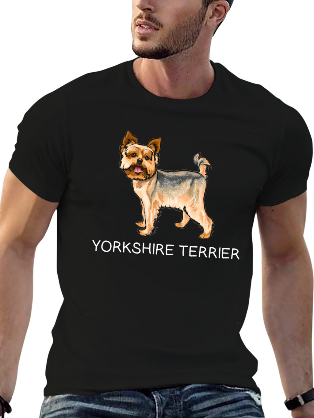 Yorkshire Terrier Graphic Black T-Shirt