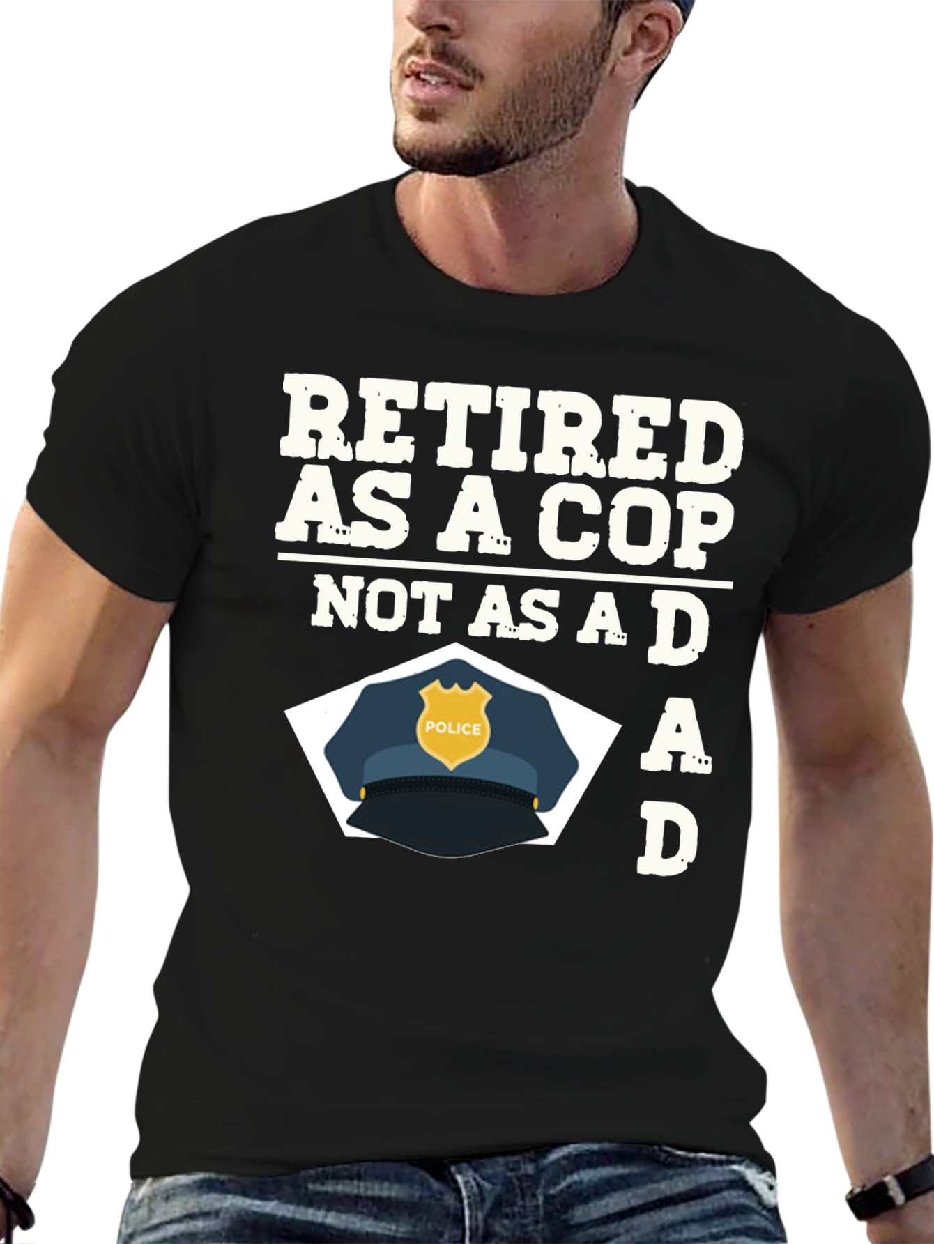 Retired Cop Dad Graphic T-Shirt