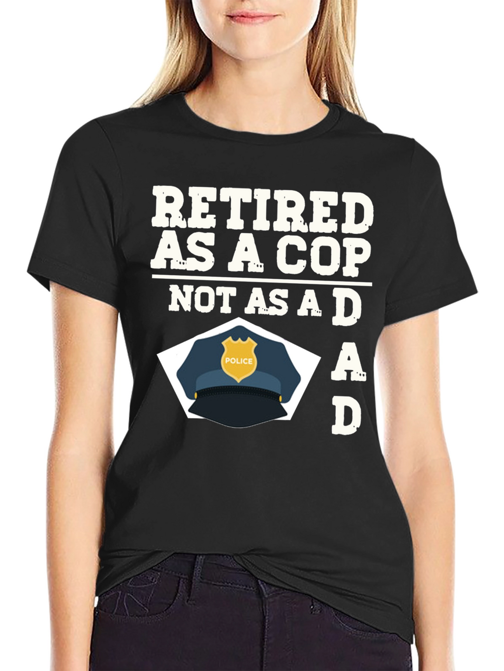 Retired Cop Dad Graphic T-Shirt