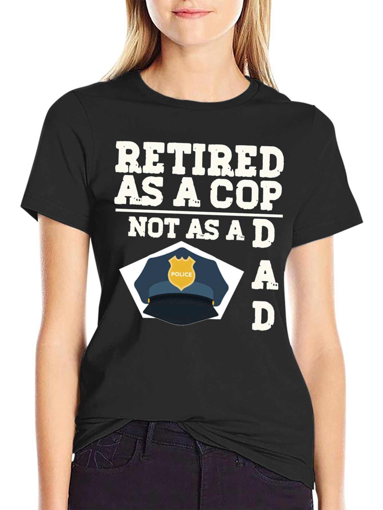 Retired Cop Dad Graphic T-Shirt