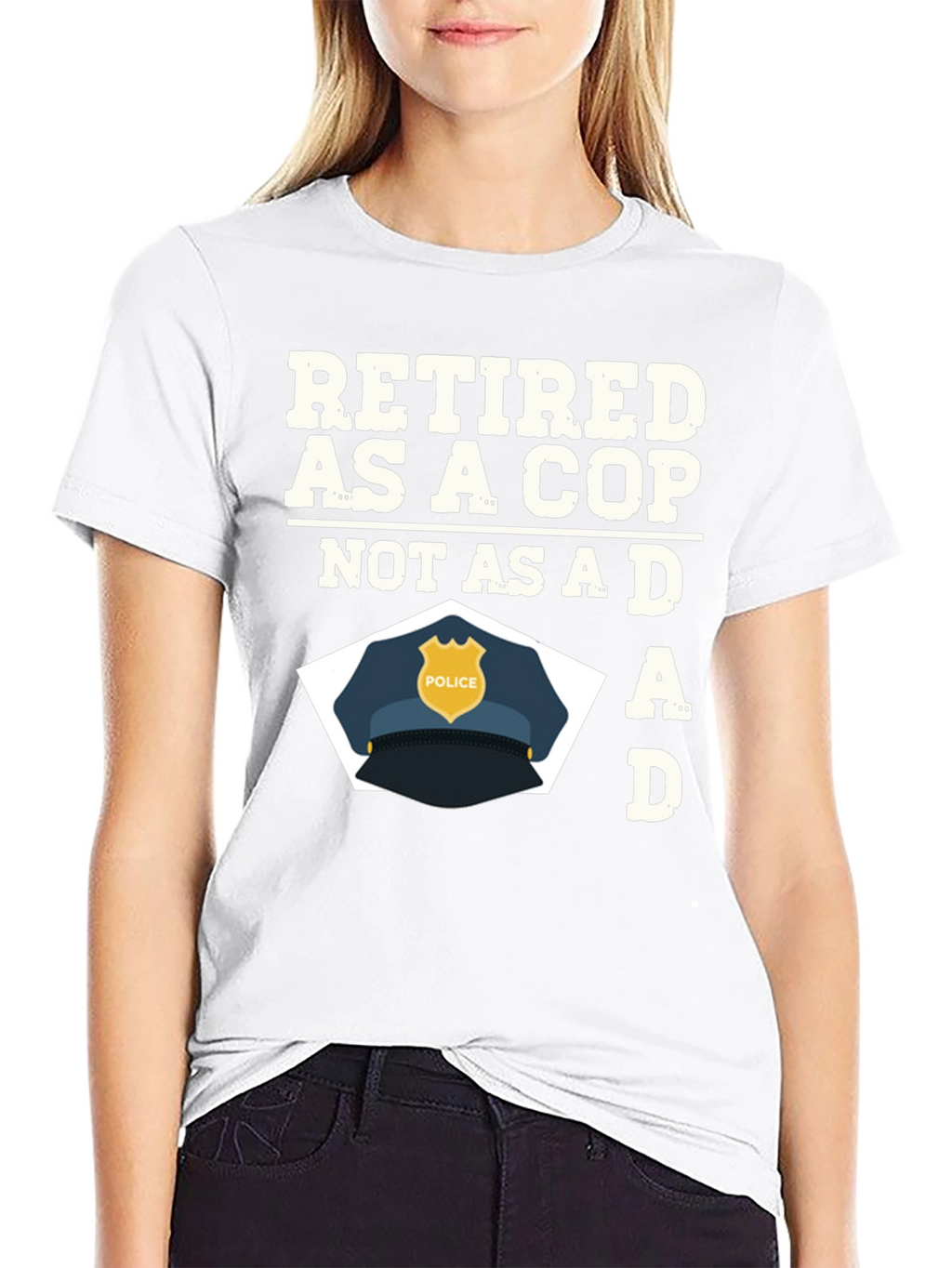 Retired Cop Dad Graphic T-Shirt