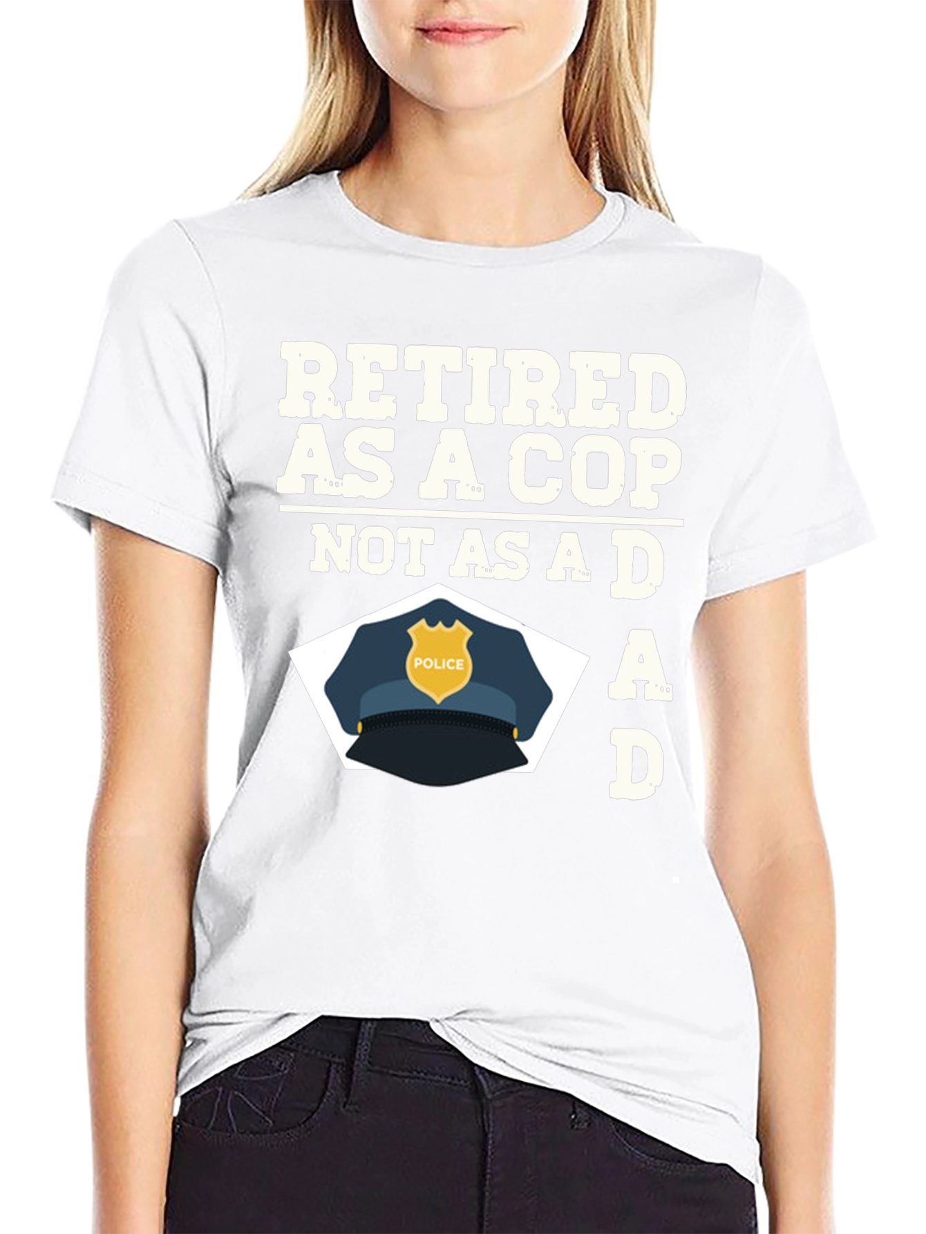 Retired Cop Dad Graphic T-Shirt
