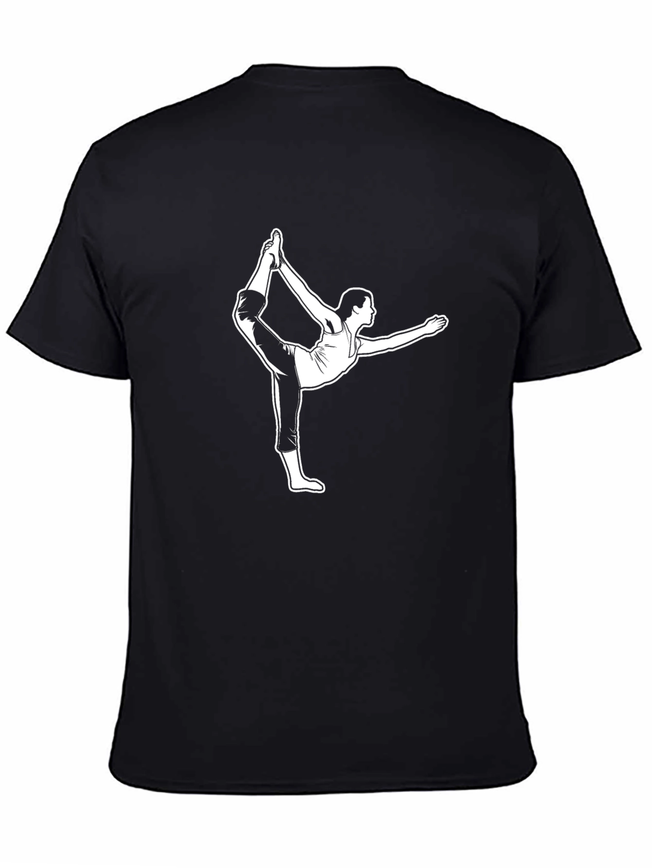 Yoga Pose Graphic T-Shirt - Black