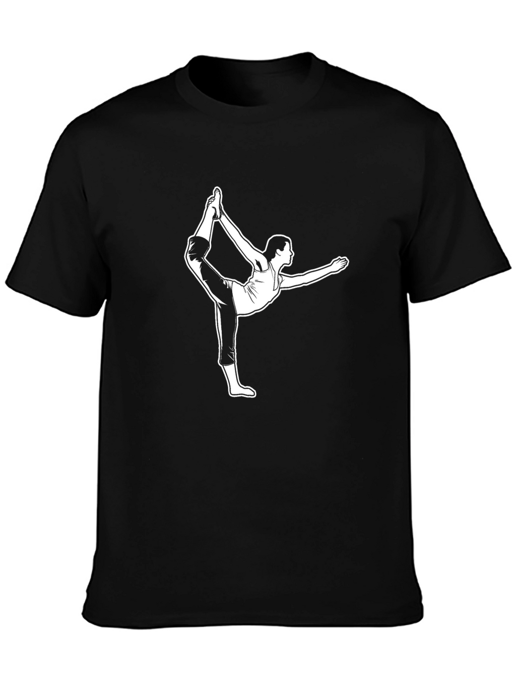 Yoga Pose Graphic T-Shirt - Black