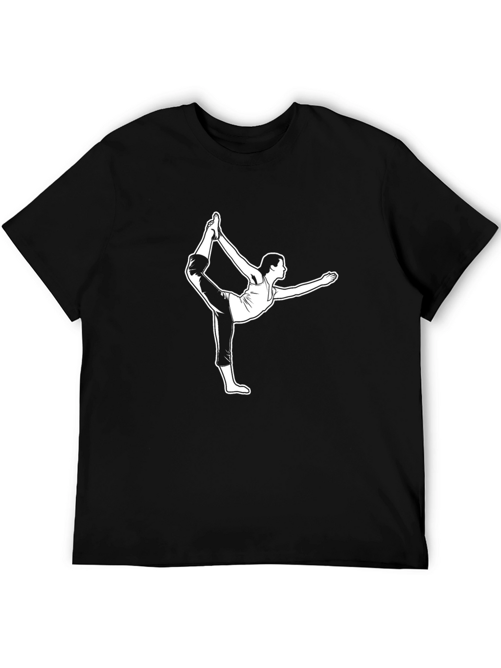 Yoga Pose Graphic T-Shirt - Black