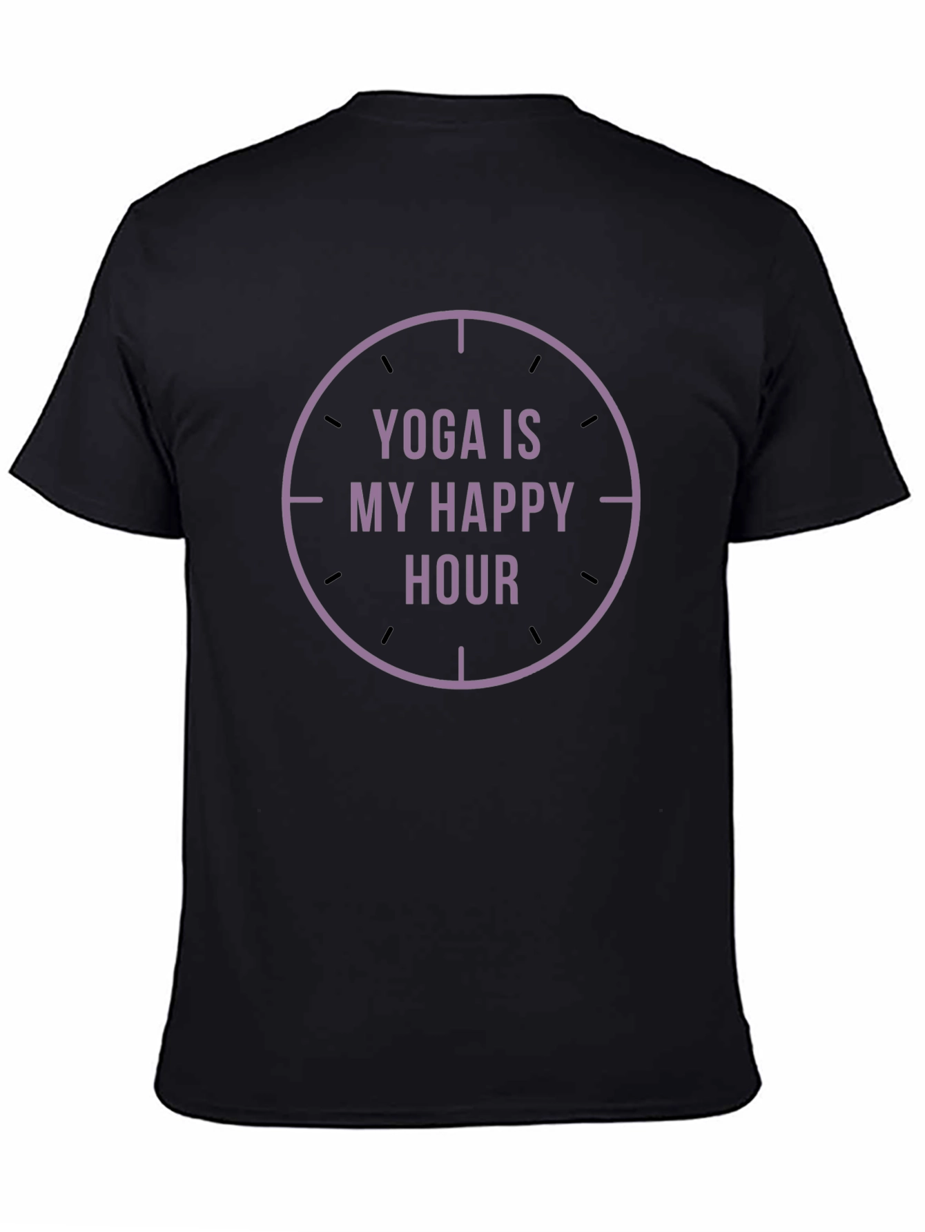 Yoga Is My Happy Hour Black Graphic Tee
