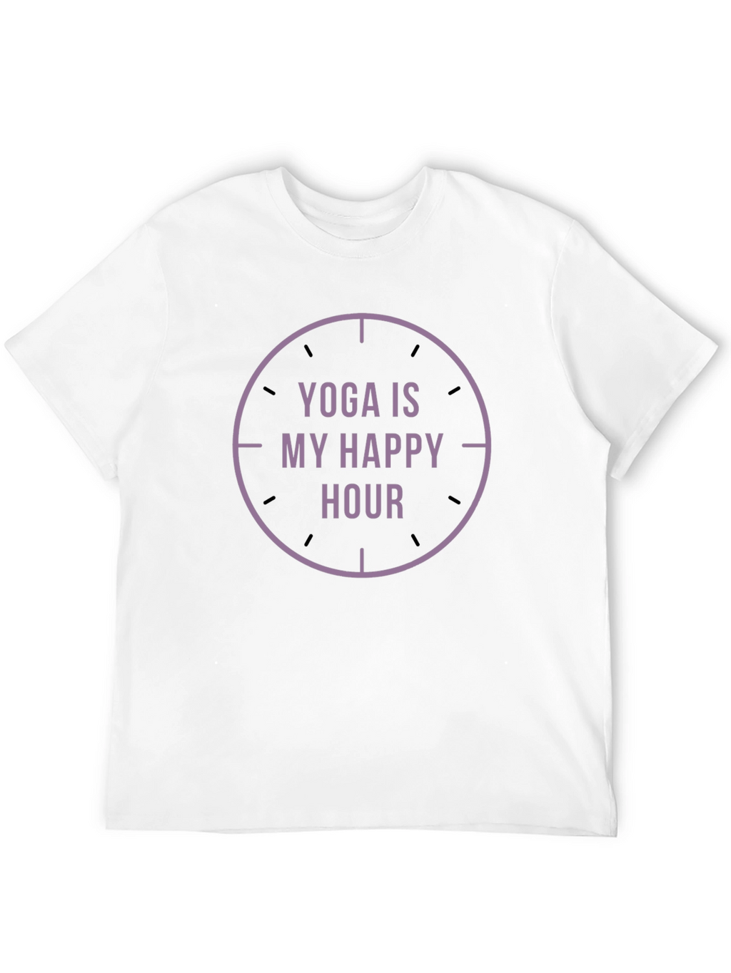 Yoga Is My Happy Hour Black Graphic Tee