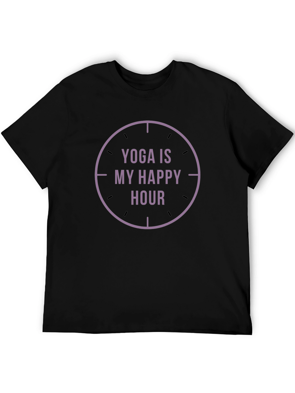 Yoga Is My Happy Hour Black Graphic Tee