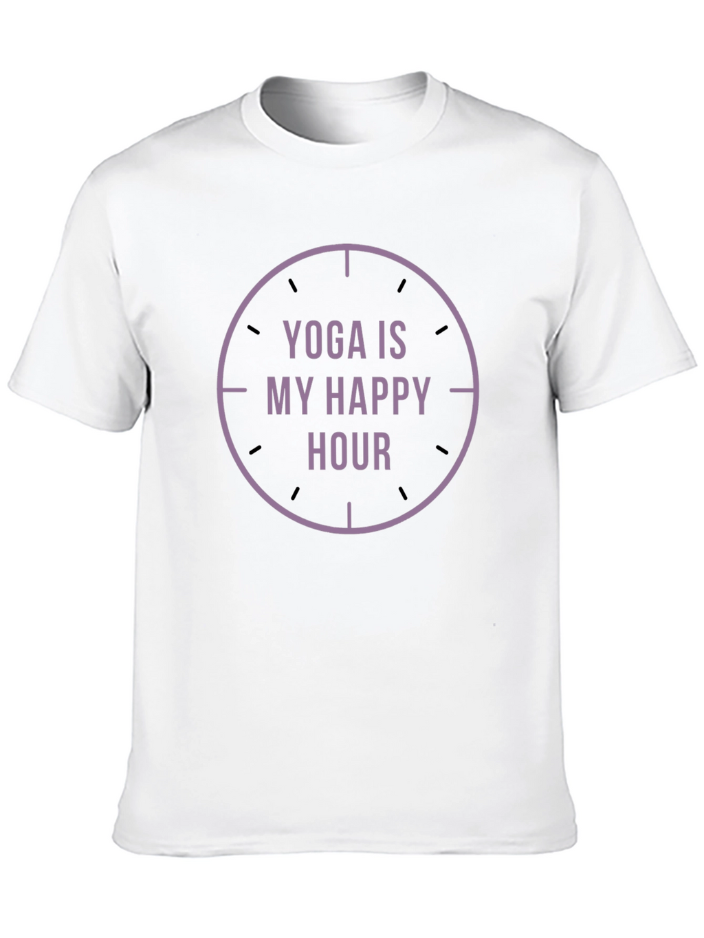 Yoga Is My Happy Hour Black Graphic Tee