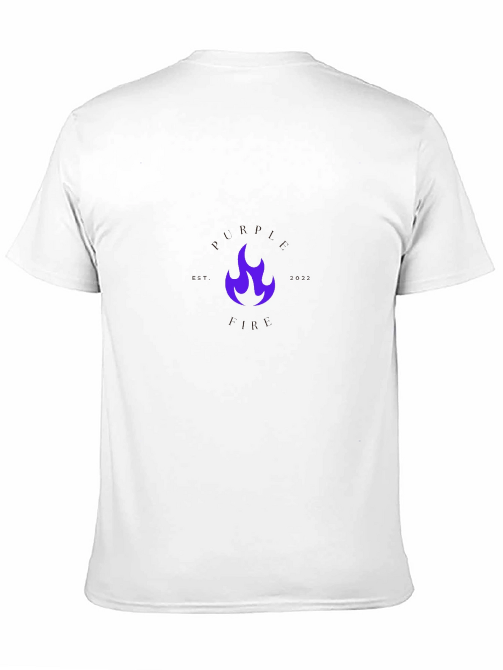 Purple Fire Graphic Black T-Shirt