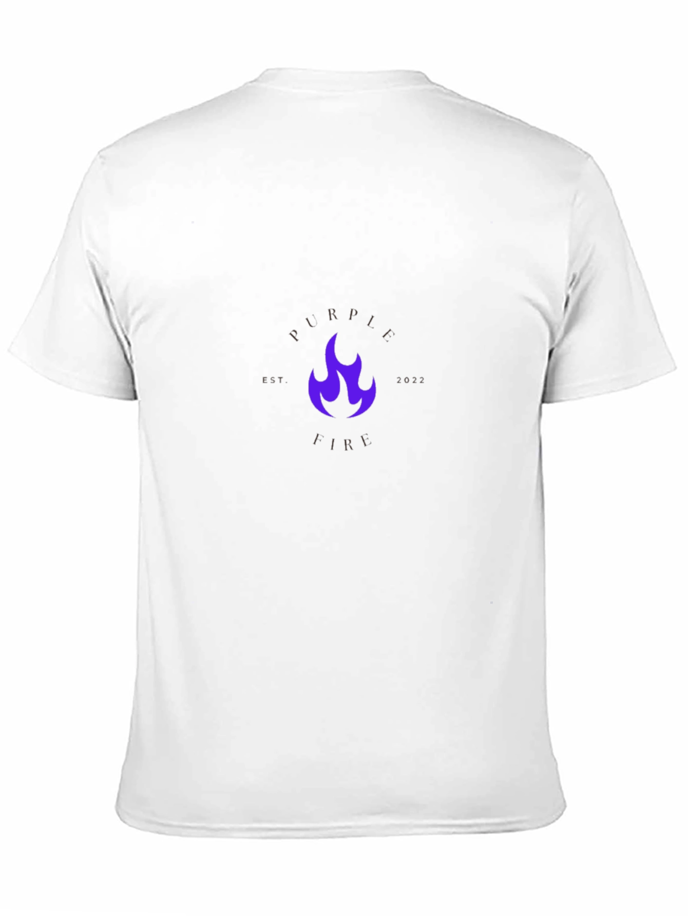 Purple Fire Graphic Black T-Shirt