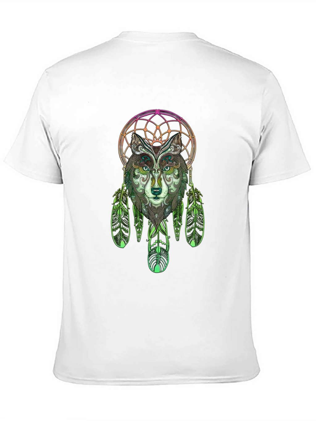 Wolf Dreamcatcher Graphic Tee - Black