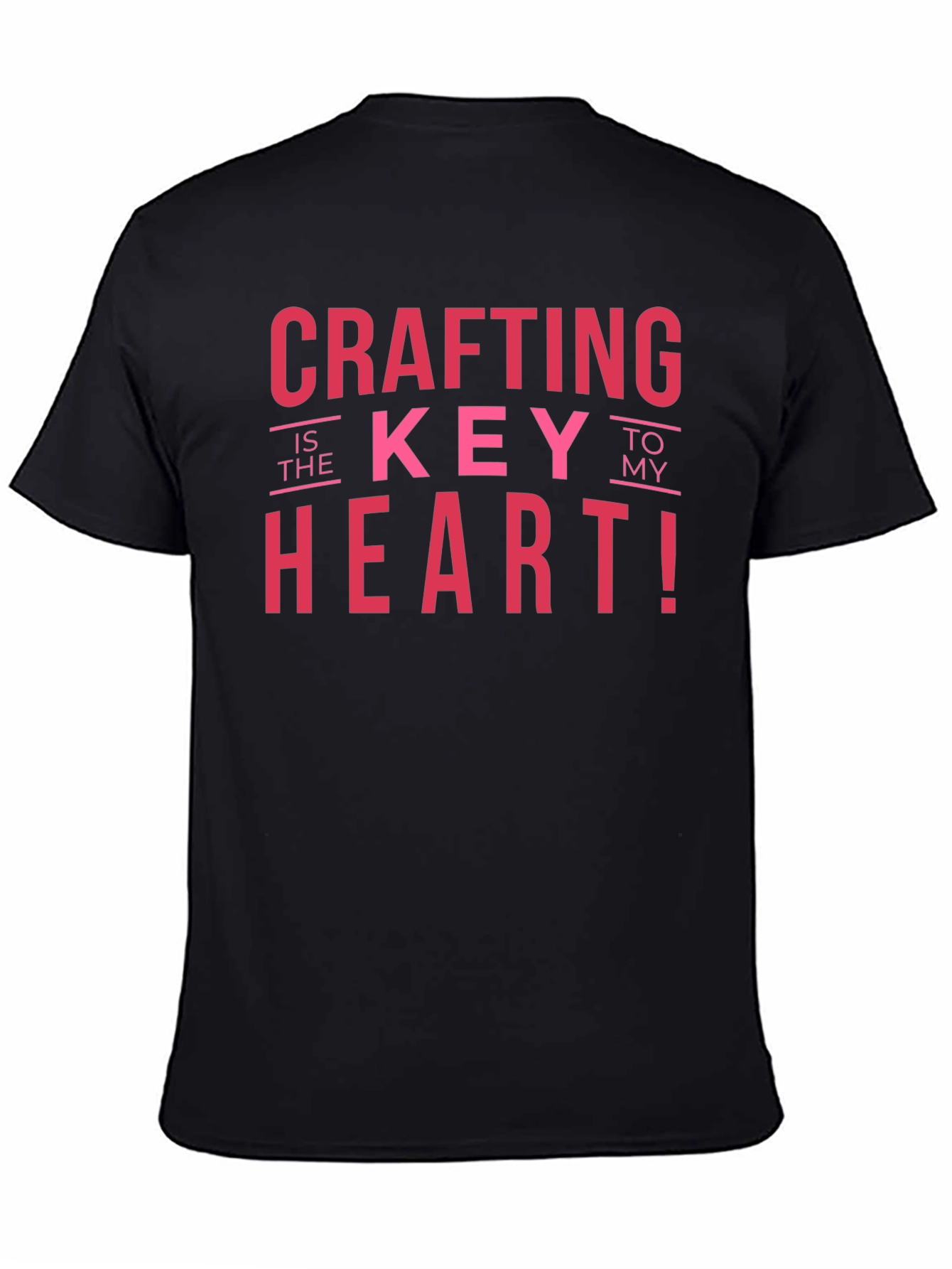 Crafting is Key to My Heart Black T-Shirt