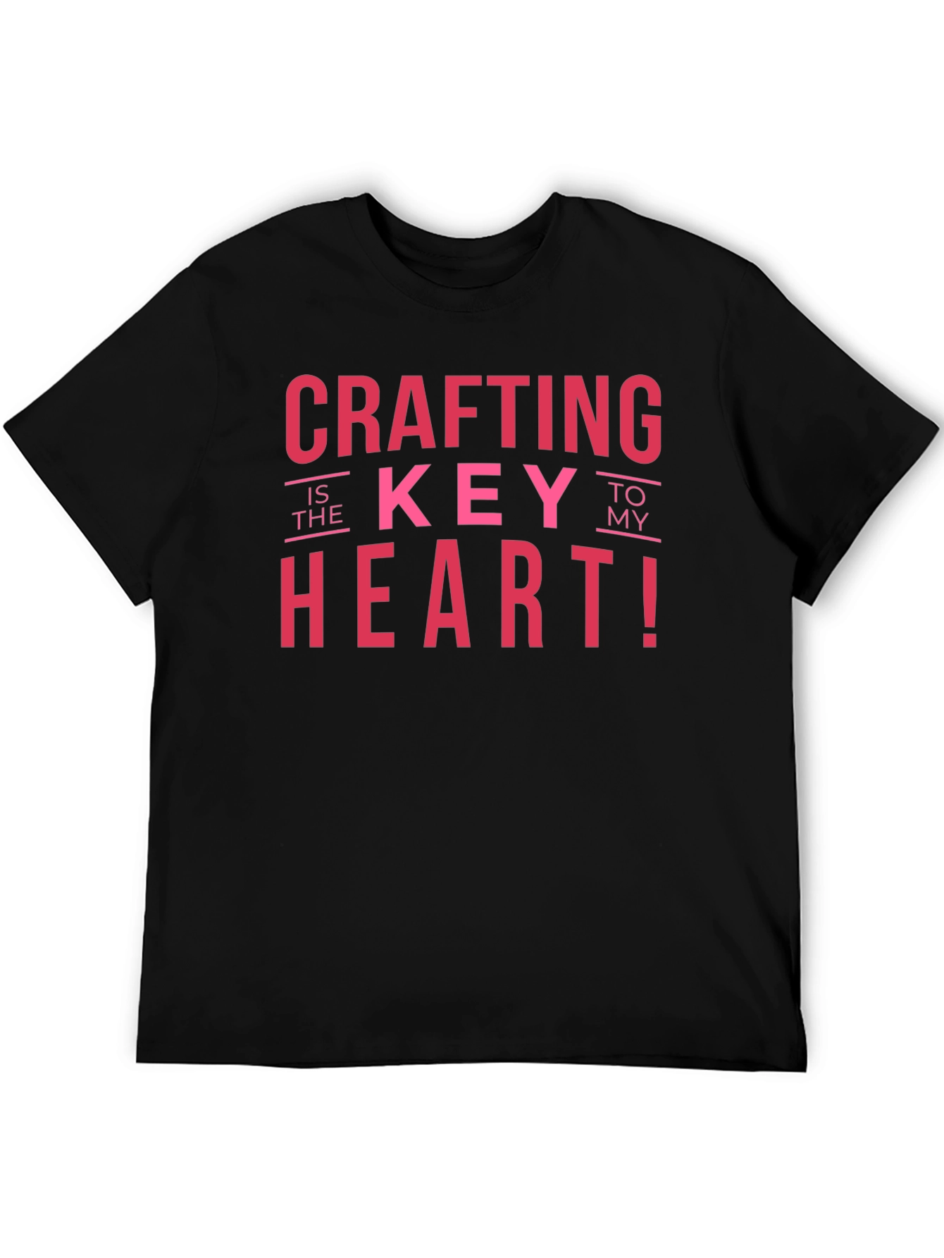 Crafting is Key to My Heart Black T-Shirt