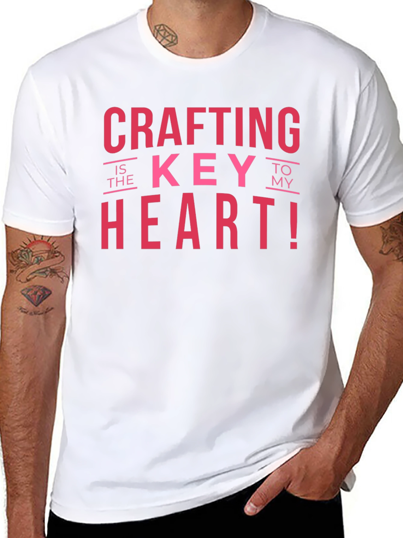 Crafting is Key to My Heart Black T-Shirt
