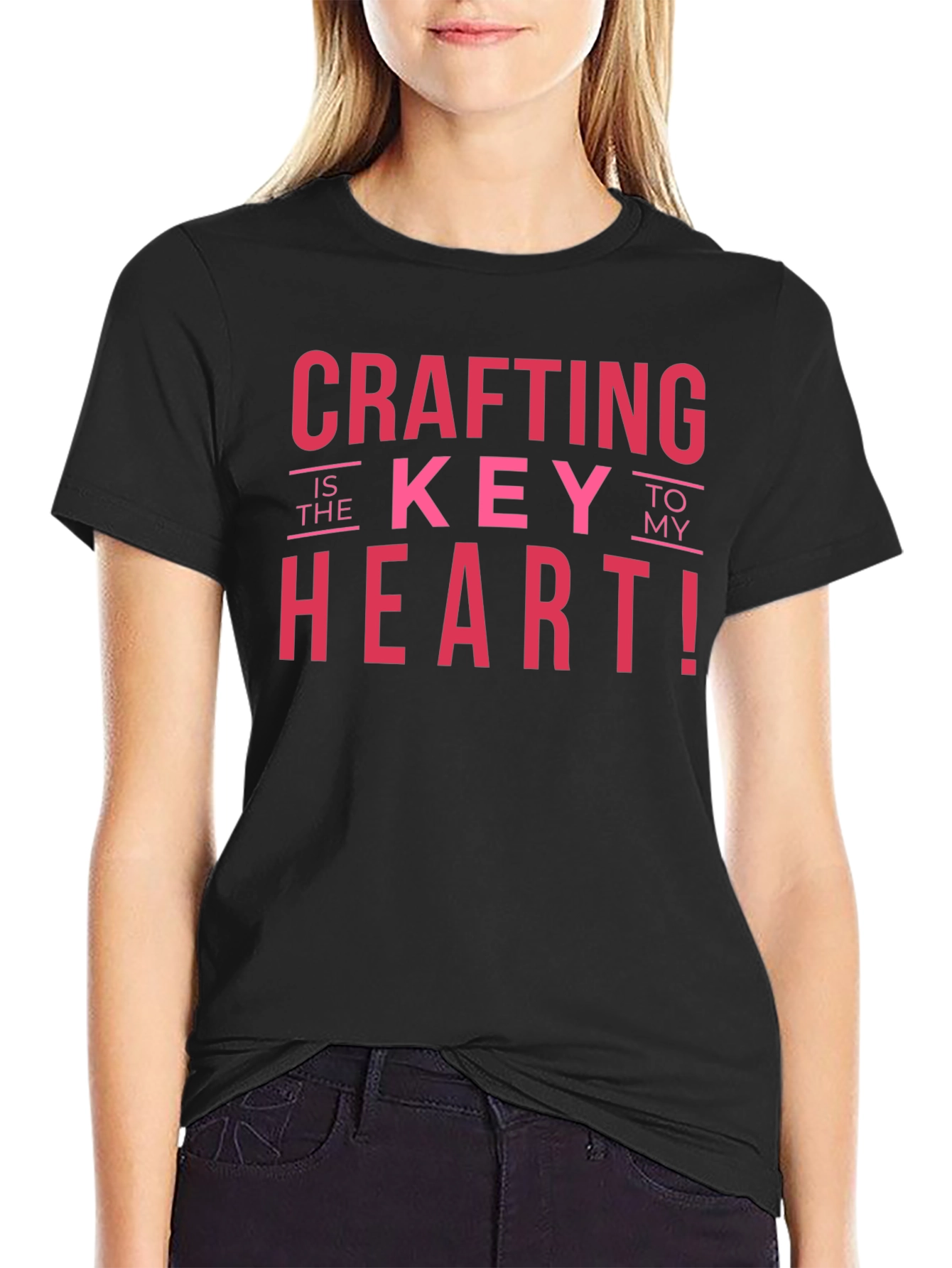 Crafting is Key to My Heart Black T-Shirt