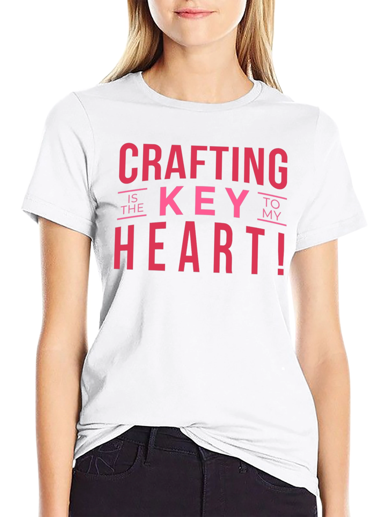 Crafting is Key to My Heart Black T-Shirt