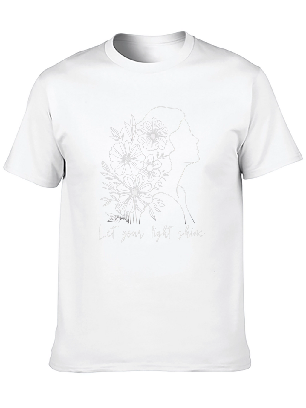 Elegant Let Your Light Shine Graphic Black T-Shirt