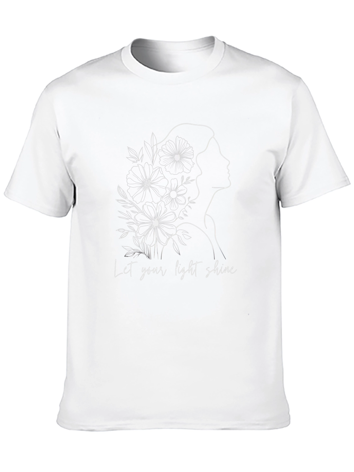 Elegant Let Your Light Shine Graphic Black T-Shirt