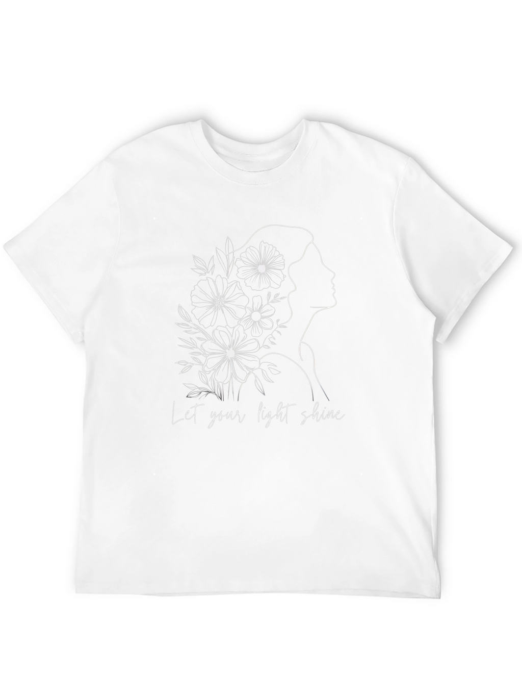 Elegant Let Your Light Shine Graphic Black T-Shirt