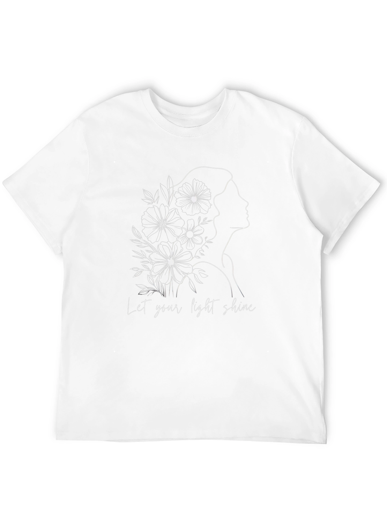 Elegant Let Your Light Shine Graphic Black T-Shirt