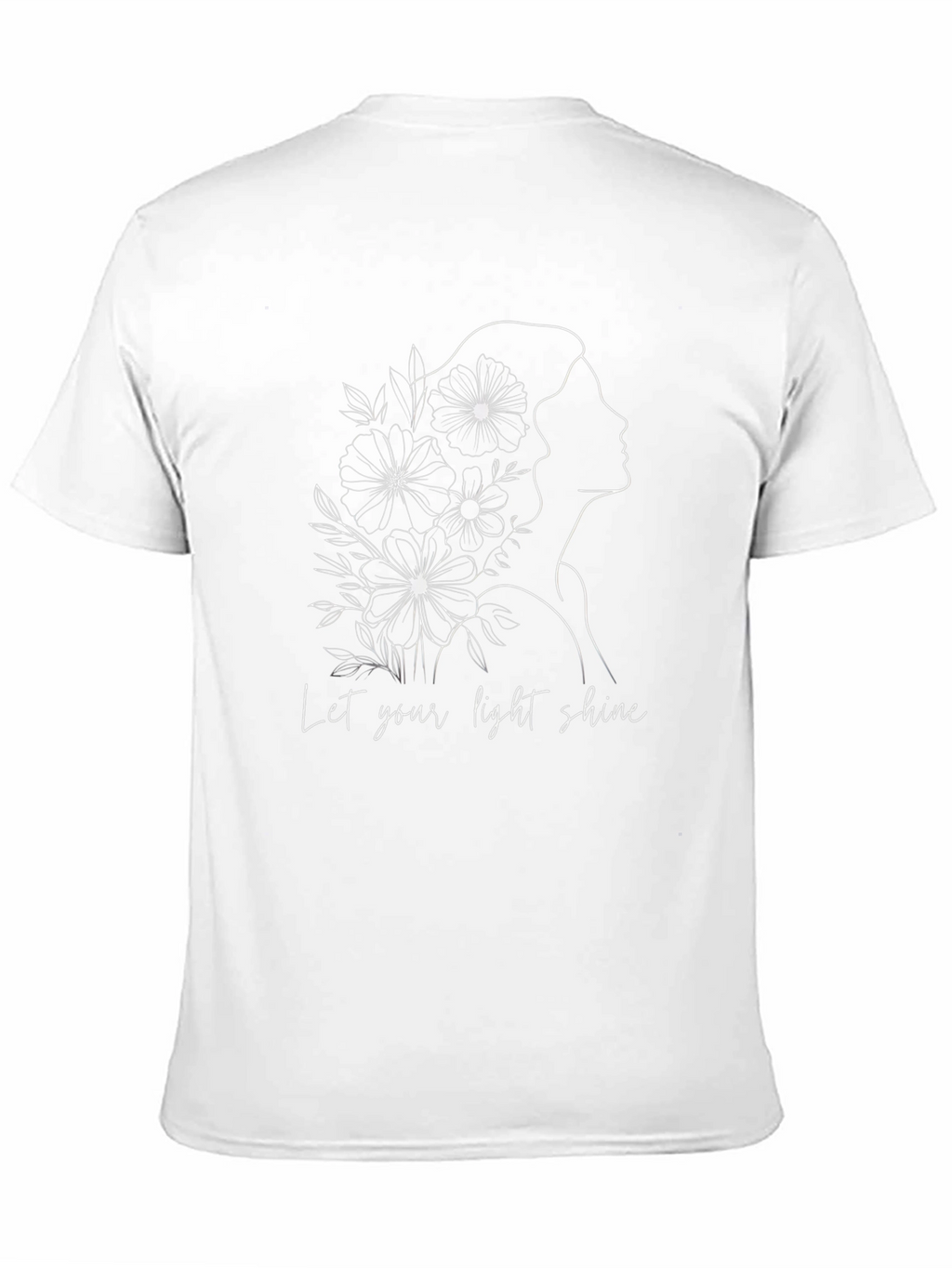 Elegant Let Your Light Shine Graphic Black T-Shirt