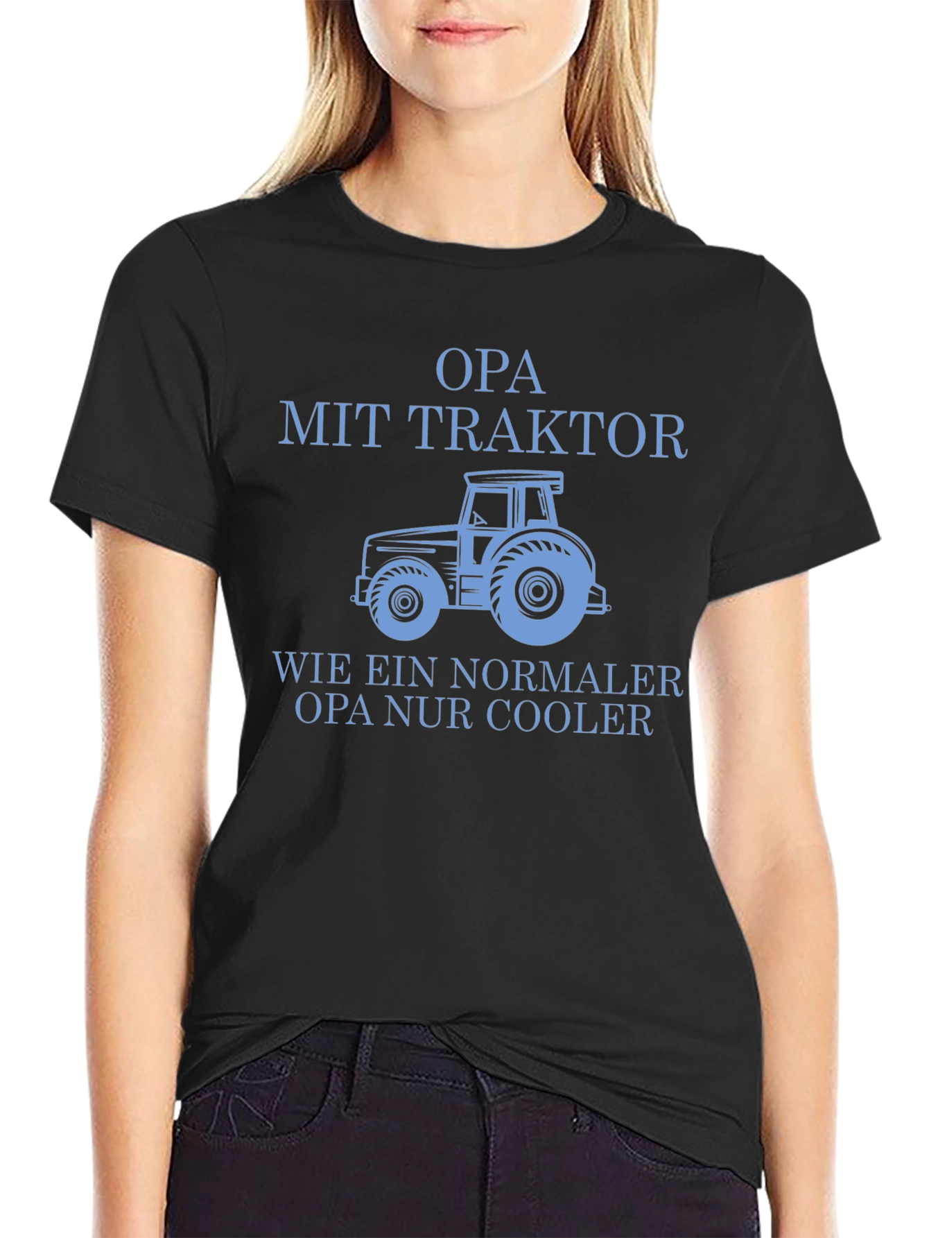 Opa Mit Traktor T-Shirt - Cool Grandfather Tee