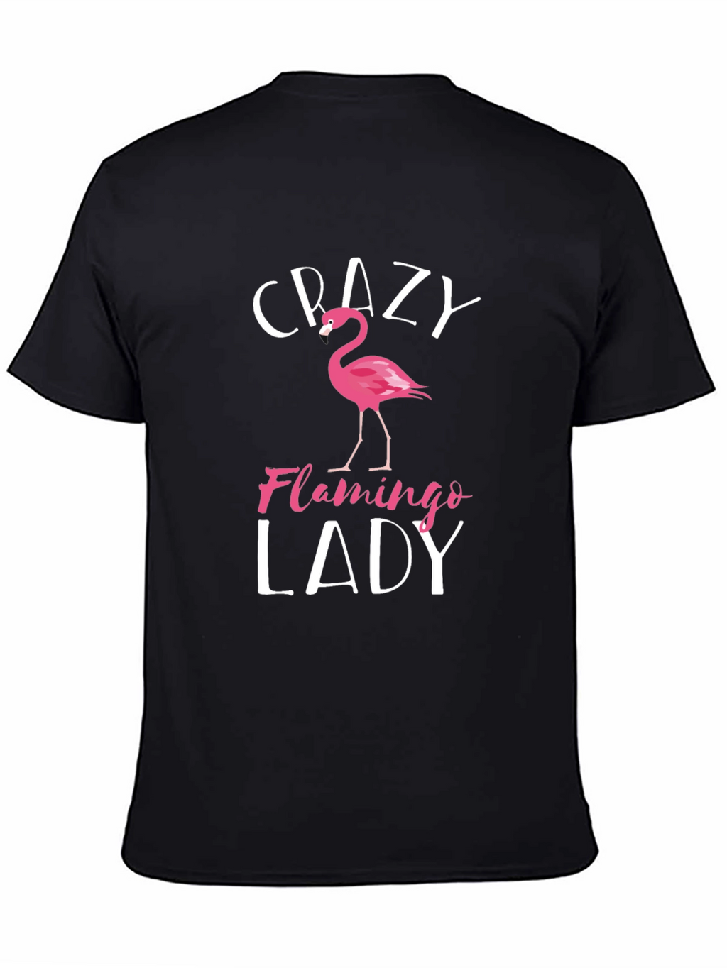 Crazy Flamingo Lady Graphic T-Shirt
