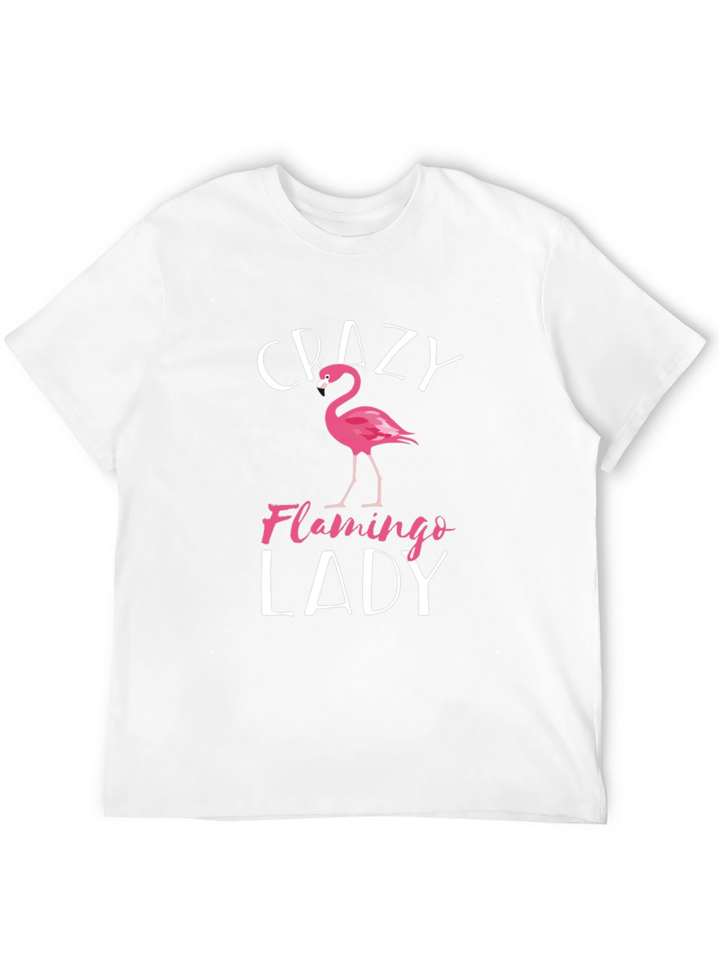 Crazy Flamingo Lady Graphic T-Shirt