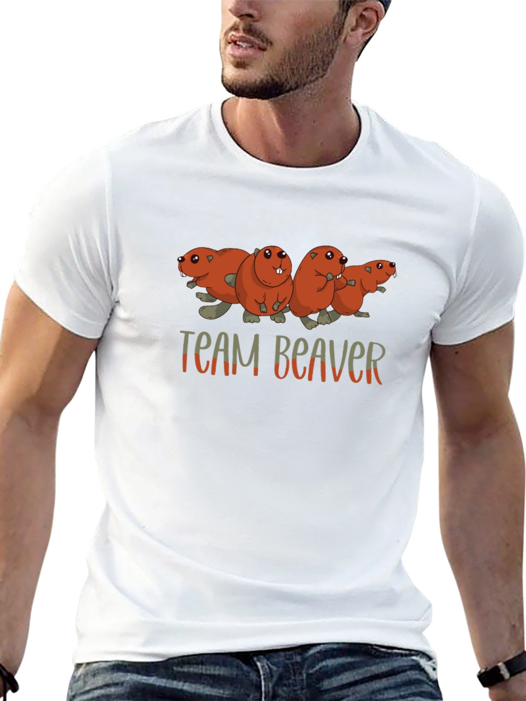 Team Beaver T-Shirt Funny Animal Tee