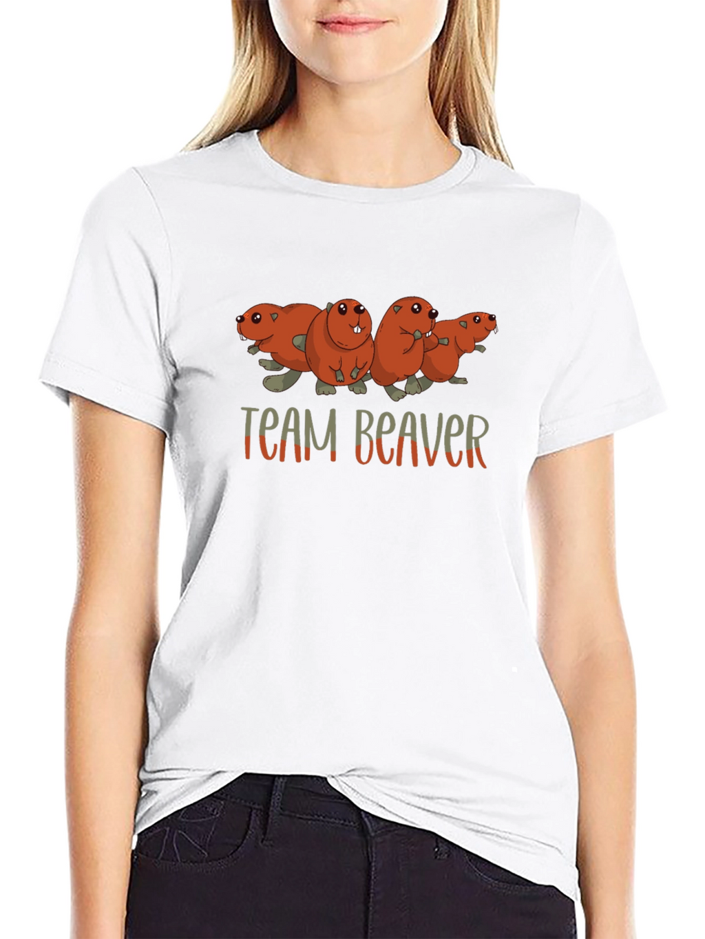 Team Beaver T-Shirt Funny Animal Tee