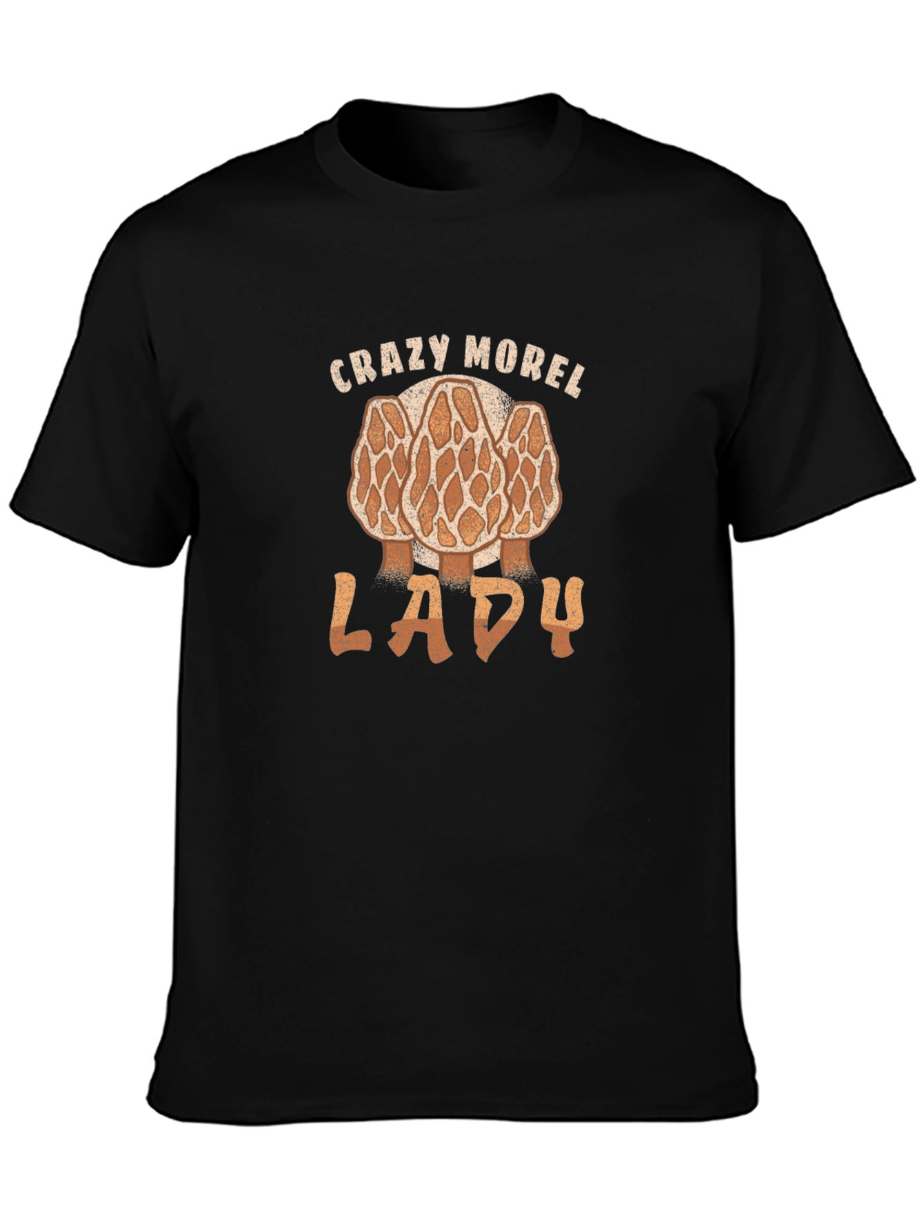 Crazy Morel Lady T-Shirt Funny Mushroom Hunting Shirt